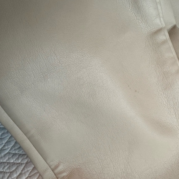 Artizia Wilfred Melina Pant faux leather light beige pant size 2 - Picture 6 of 11